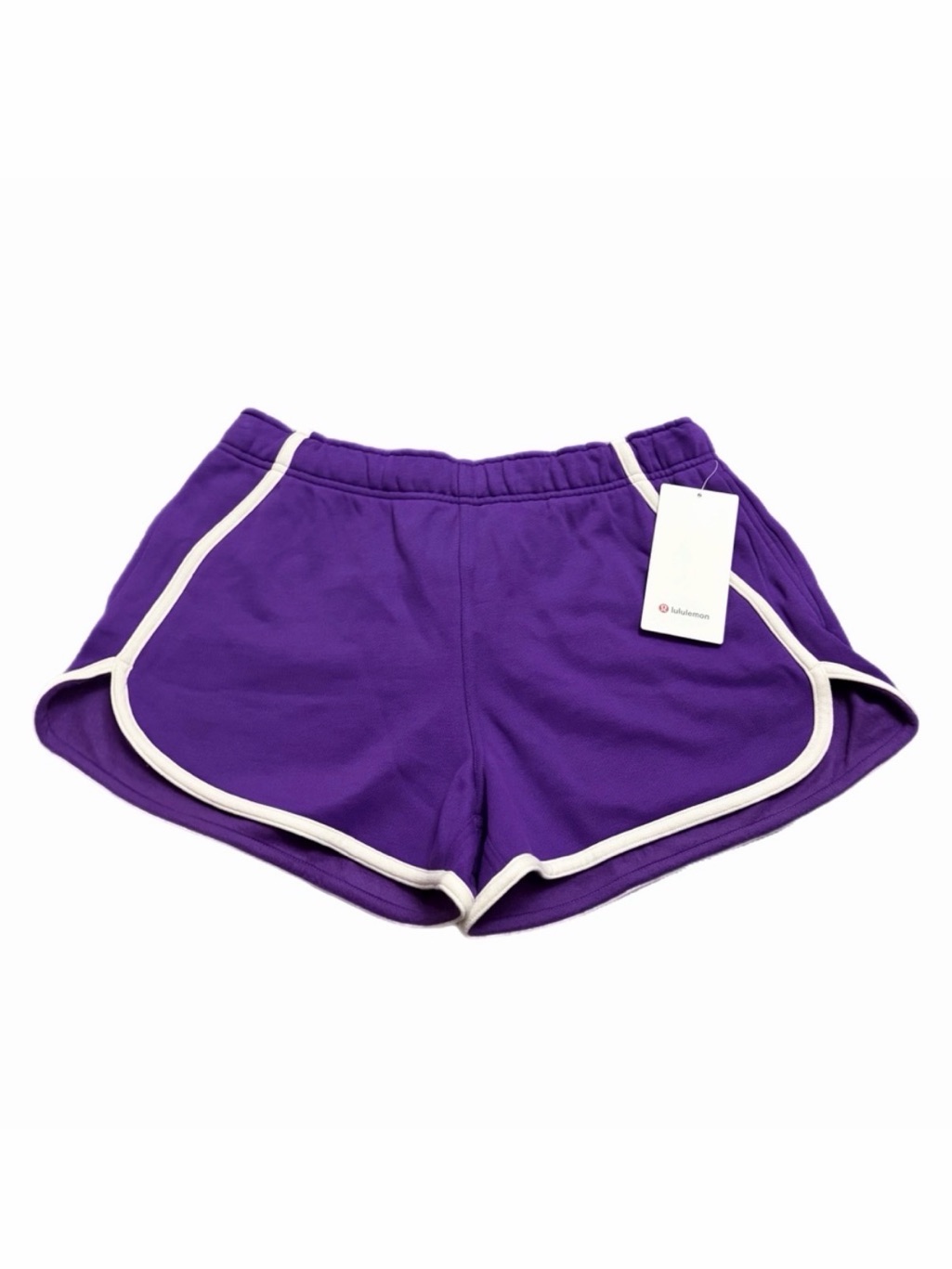 Nwt Lululemon Scuba Mid-Rise Oversized Short 3" *Trim (College Purple/Ivory) L